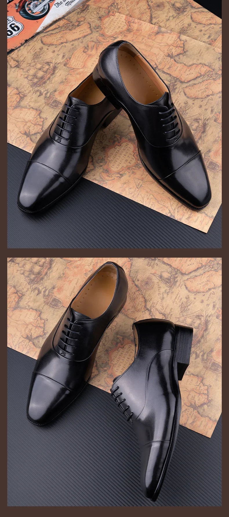 High Quality Handmade Mens Oxford Leather Shoes Inner Suture Genuine Leather Men Dress Shoes Business Formal Leather Shoes