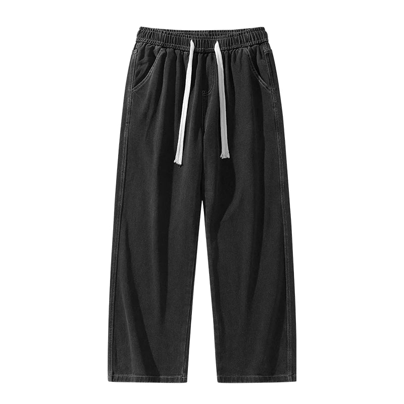 Men's American Style Loose Straight Leg Jeans Vintage Spring Summer New Arrival Drapey Trendy Wide Leg Long Pants