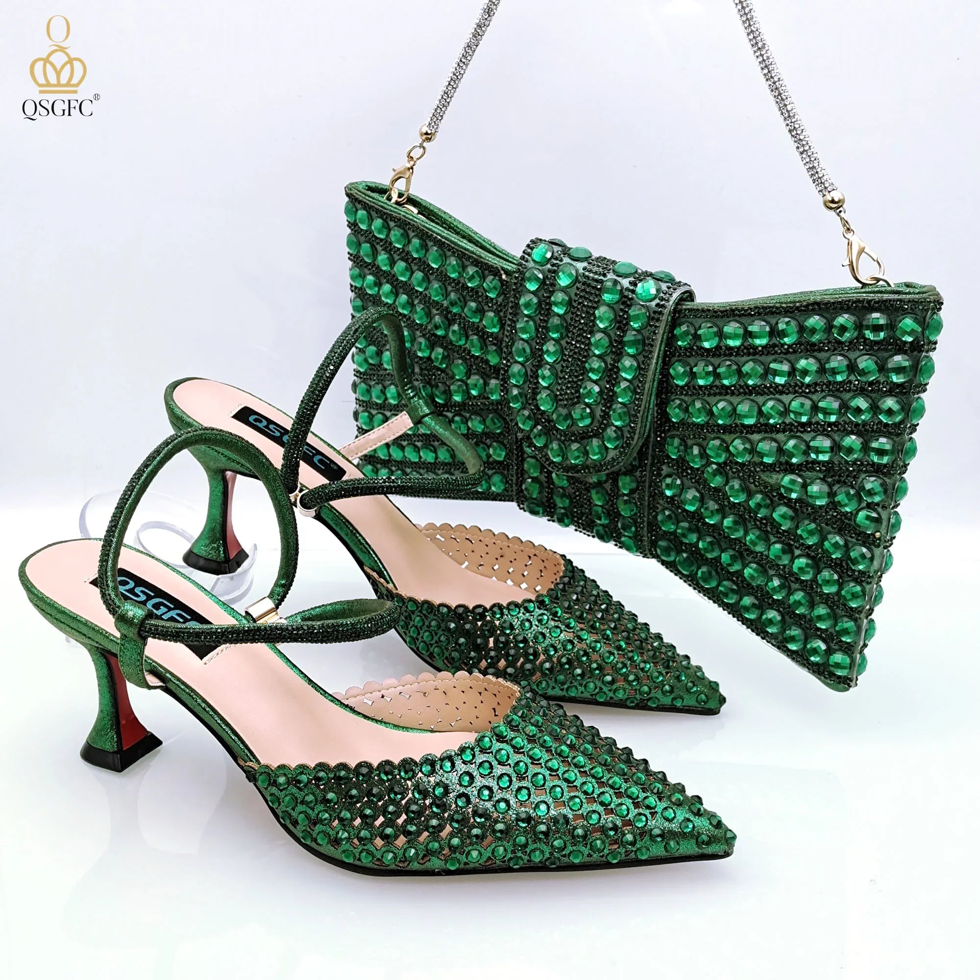 Shoes And Shoulder Bags High-Heeled Shoes And matching Envelope Bag