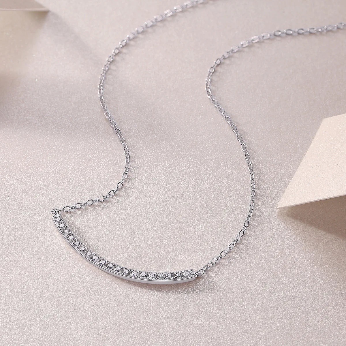 Full 0.065CT D Color Moissanite Pendant Necklace for Women Lady S925 Silver All Diamond Neck Chain Necklaces Wholesale Gift