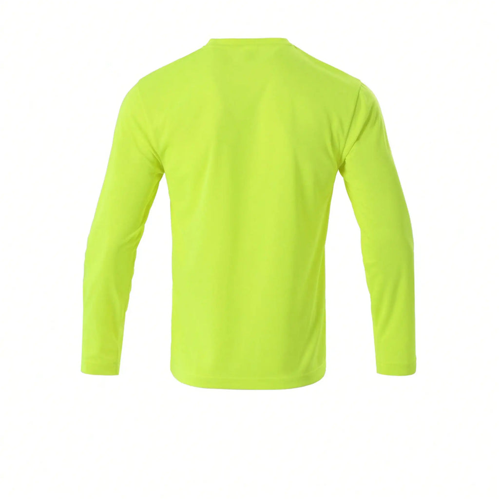 Men Performance Long Sleeve T Shirt Breathable Moisture Wicking Athletic Tops Quick Dry Workout Gym Running Outdoor Hiking Daily Casual Sport Tees