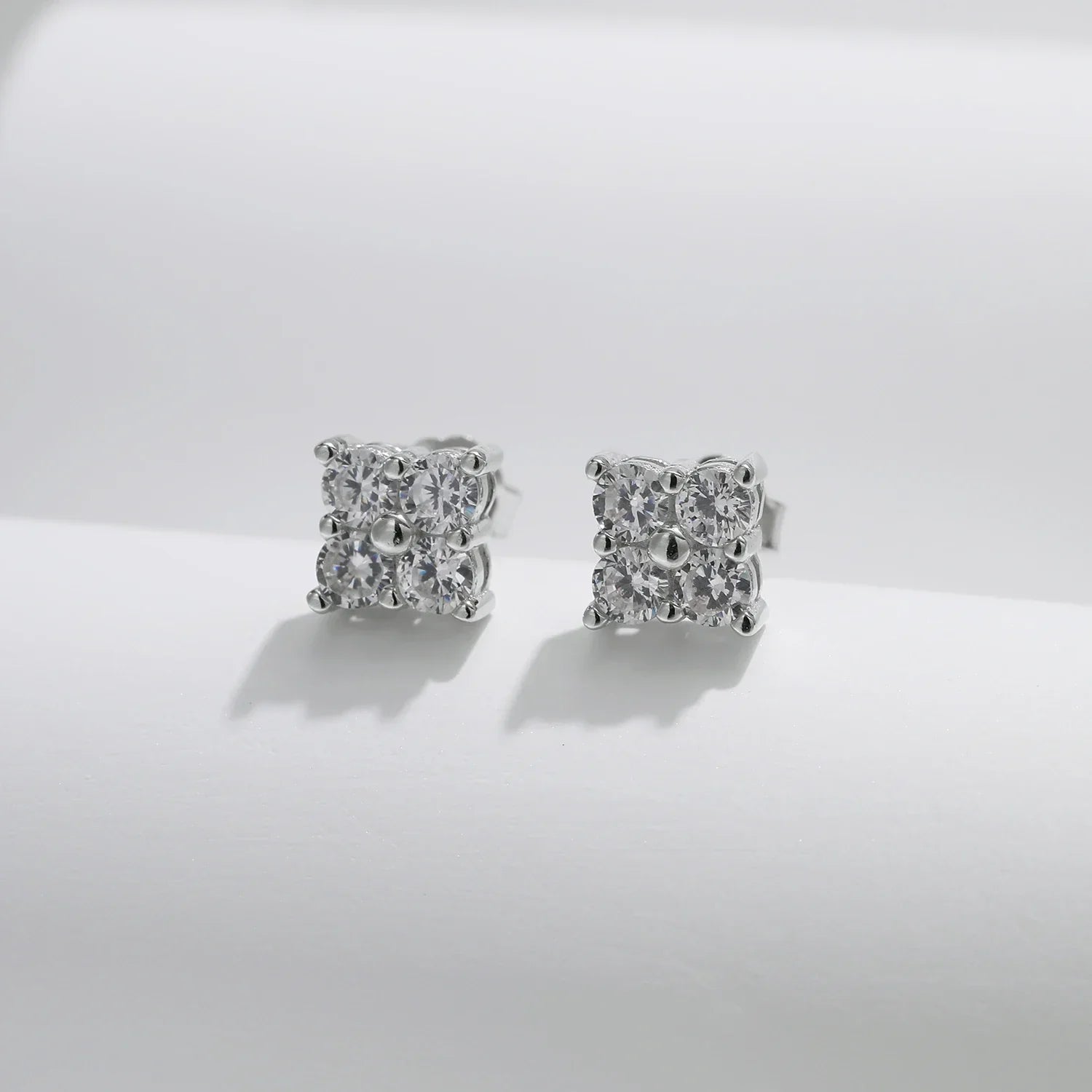 Simple D Color Moissanite 925 Sterling Silver Dazzling Lab Created Diamond Ideal Cut Stud Earrings For Women Jewelry