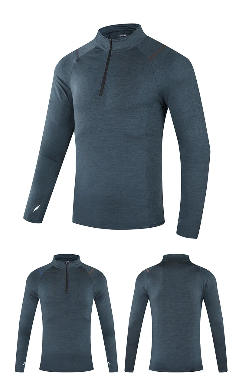 Autumn New Unisex Long Sleeve T-shirt Men Sweatshirt Fitness Shirt Tight Upperwear Anti-sweat Breathable Running Top ﻿
