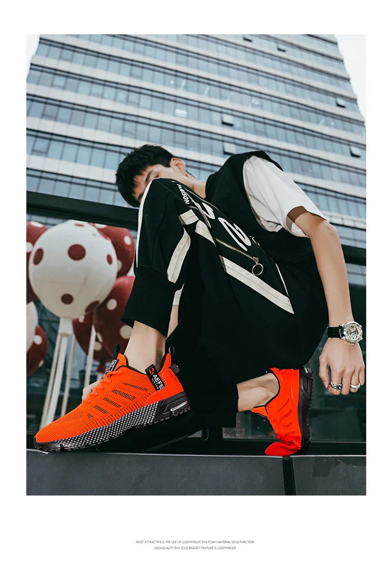 Men Running Shoes Breathable Outdoor Sports Shoes Lightweight Sneakers for Men Comfortable Athletic Training Footwear