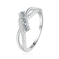 Full Moissanite Ring for Women 925 Sterling Silver with White Gold Plated Wedding Engagement Women's Ring Jewelry Wholesale