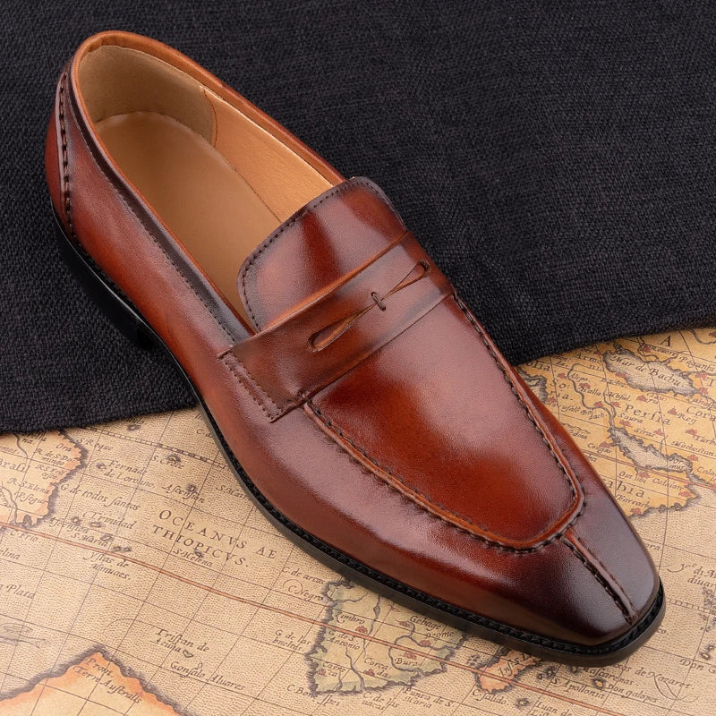 Office Leather Men Shoes Fashion Handmade Business Dress New Arrival Elegant Black Brown Formal Casual Wedding Party Male's Shoe