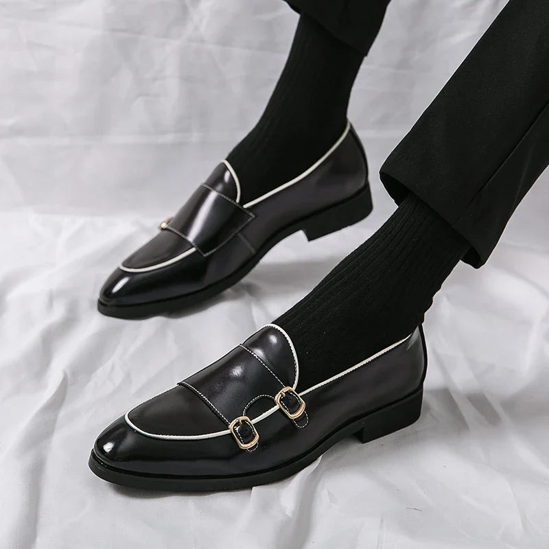 Men's Pointed Toe Formal Shoes – Purple Office Dress Shoes for Business & Events