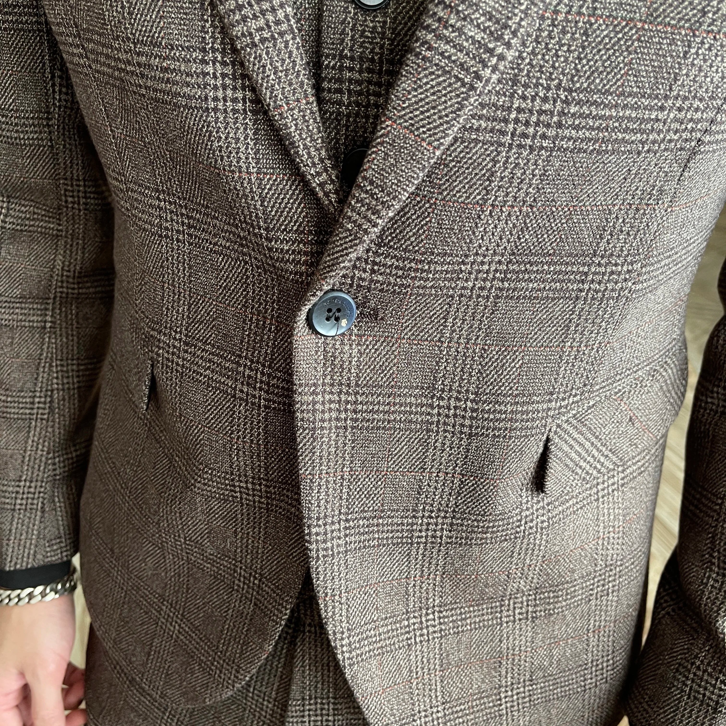 British Modified Plaid Three-Piece Suit for Men - Stylish Business Casual Suit Vest And Trousers Set