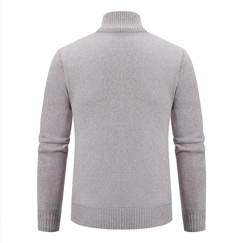2023 Knitwear Spring and Autumn Men's Stand-up Collar Thick Warm Cardigan Sweater Winter Loose Casual Coat
