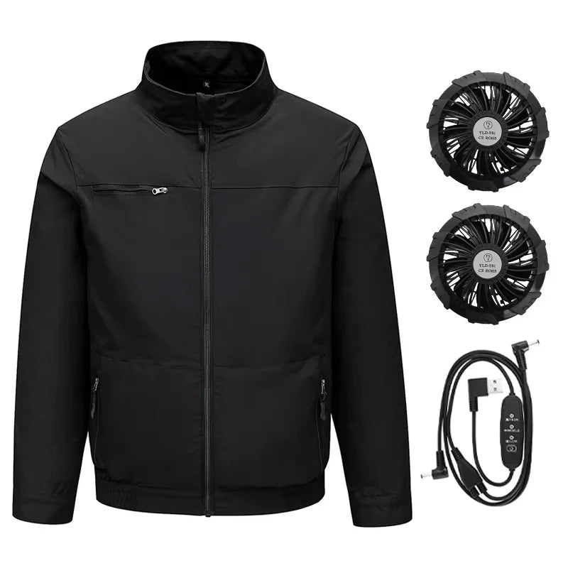 Smart Air Conditioned Jacket with Four Hole Fan Clothing Men's Outdoor Fishing Sun Protection Uniform Labor Protection Workwear