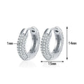 D VVS1 Full Moissanite Hoop Earring GRA Certified 925 Sterling Sliver Plated 18k Earrings for Women Party Gift Jewelry