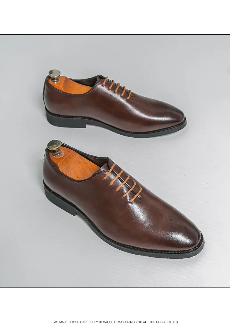 Men's Dress Shoes Trend Wedding Social Casual Leather Men Office Casual Business Shoes High Quality Formal Oxford Shoes Male