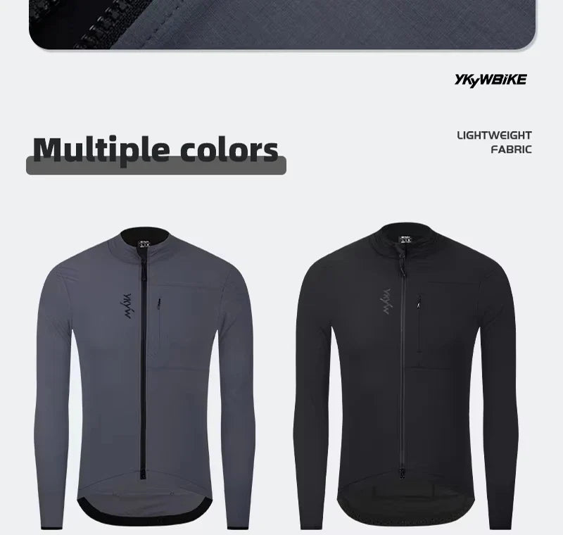 Waterproof Windproof Men Long Sleeve Cycling Jacket Thermal Fleece Bicycle Windbreaker Coat Road Bike Cycling Clothing Top