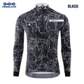 Winter Cycling Jackets Men Fleece Long Sleeves High End Bike Jackets Black&White Thermal Fabric MTB Bicycle Clothing