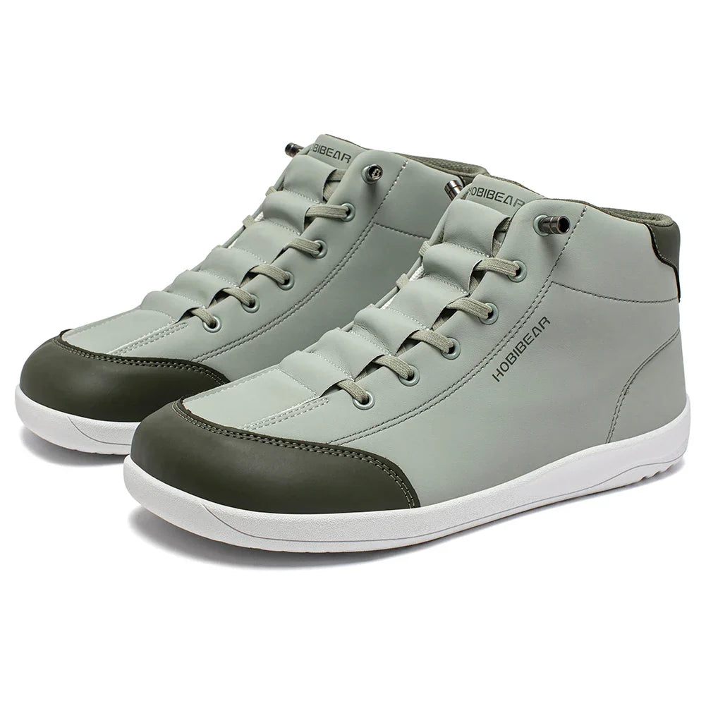 Mid Top Barefoot Shoes Mens Womens Wide Toe Ankle Boots Outdoor Non-Slip Artificial Leather Shoes