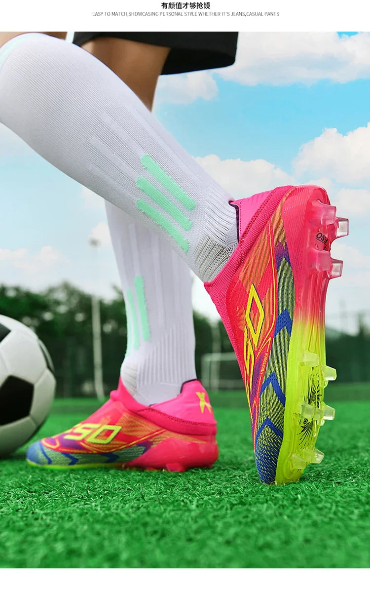 Men Soccer Shoes Society FG/TF Professional Original Women Football Boots Cleats Grass Outdoor Training Unisex Non Slip Sports