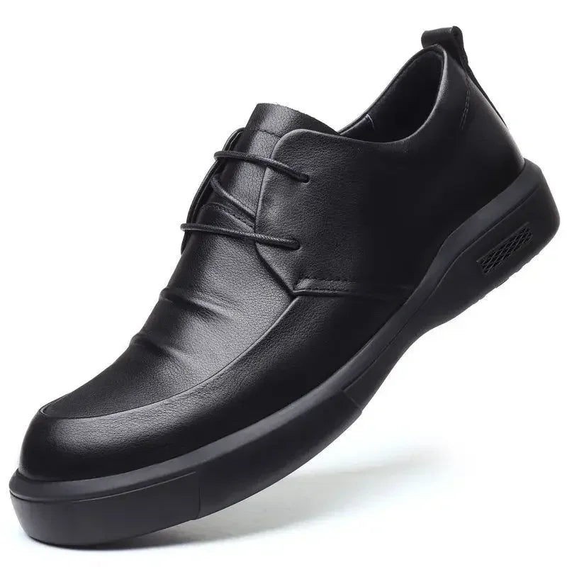 Social Shoe Male Spring Autumn Men's Formal Shoes Casual Business Cowhide 2025 Trend Black Official Cheap Clearance Footwear New
