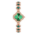 Women Watch Vintage  Set Diamond es Small Green   Wrist  No Box