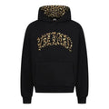 High street fashion leopard print letter embroidered men sportswear suit Y2K American casual retro hoodie trend loose clothing