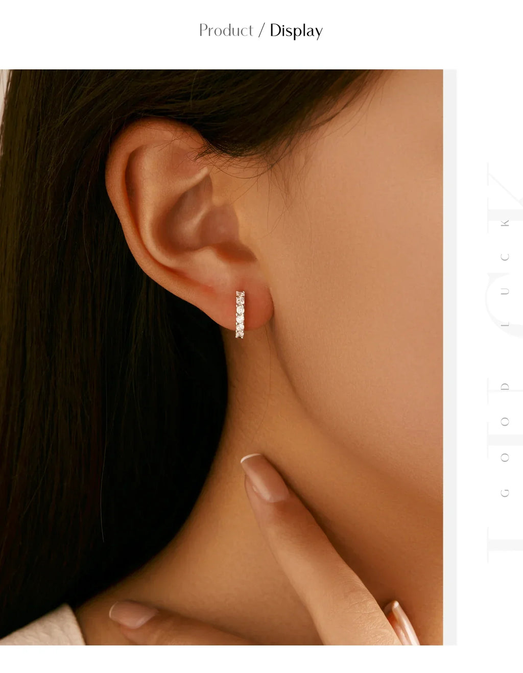 D Color Moissanite Small Hoop Earrings 925 Sterling Silver Hollow Sparkling Ear Buckles For Women Wedding Fine Jewelry