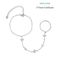 14K Plated Certified Moissanite Bracelets for Women Girls 14-21cm Adjustable Chain Lab Diamond 100% Real Pure Silver 925