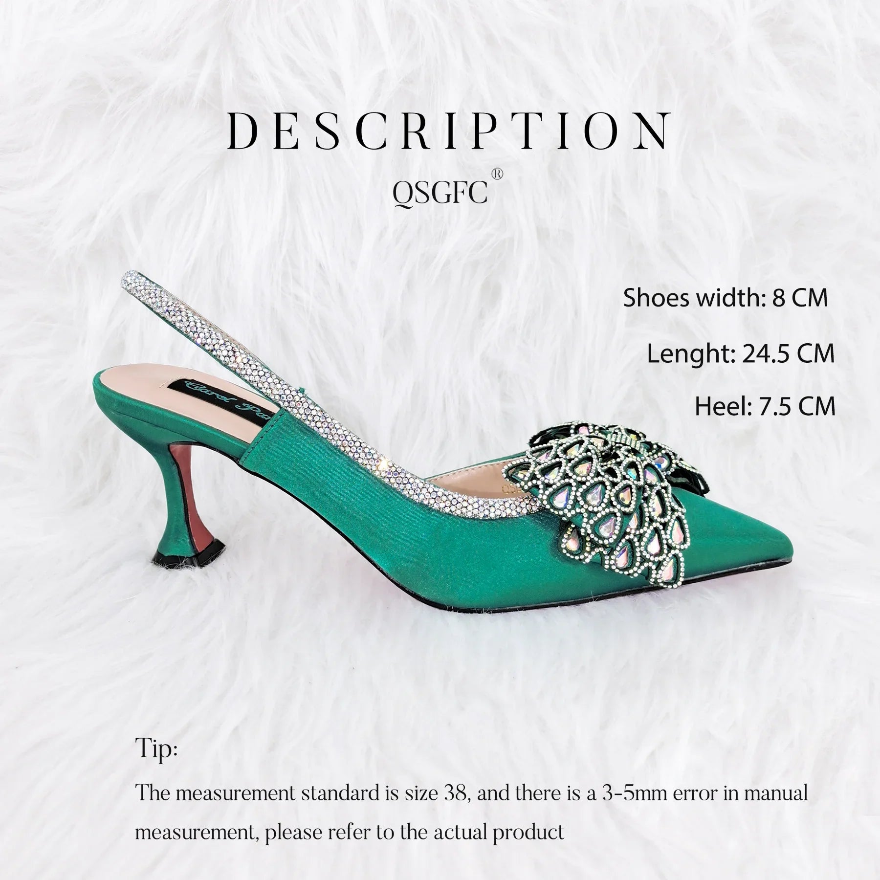 princess style  Young Girl Rhinestone-encrusted Bag & Comfortable  High Heels