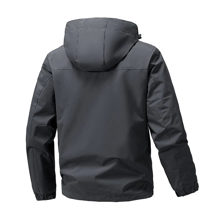 Waterproof Windbreaker Men Jacket Autumn Spring Outdoor Softshell Hooded Coat Sports Hiking Camping Coats Lightweight Jackets
