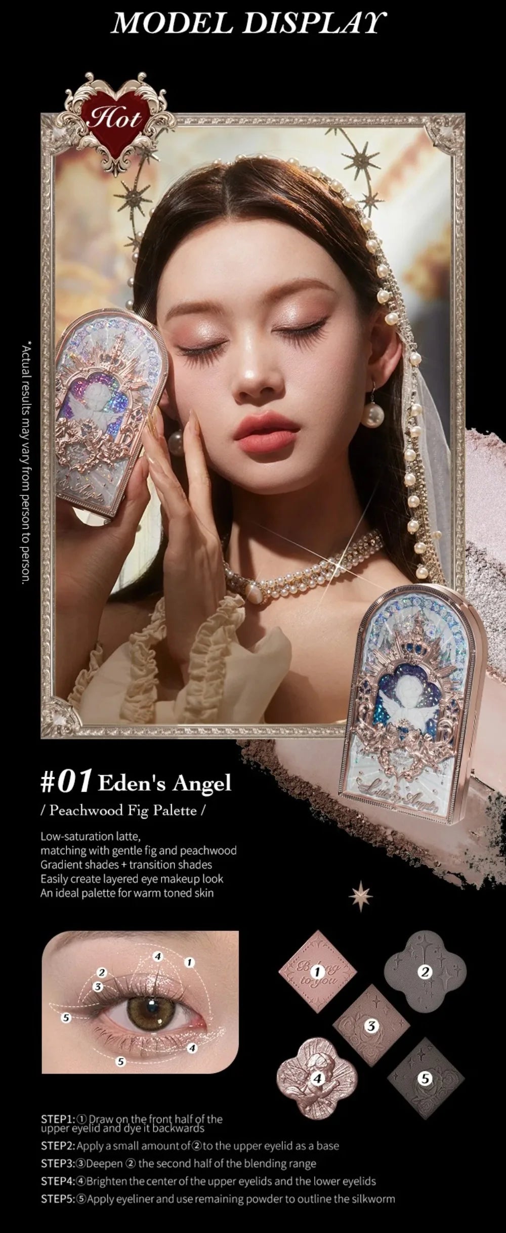 Little Angel Collection Makeup Gift Box Eyeshadow Blush Cream Matte Lipstick Highlighter Full Kit All In One