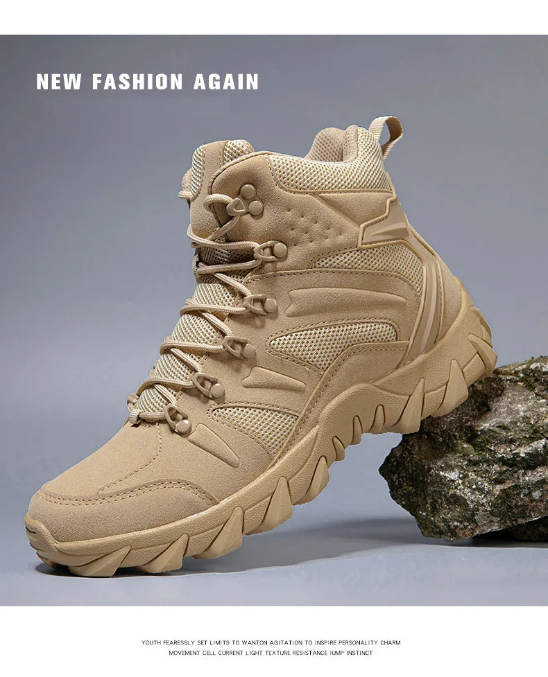 Combat Training Boots Male Outdoors Camping Anti-wear Rapid Response Hiking Shoes Fishing Hunting Sneakers