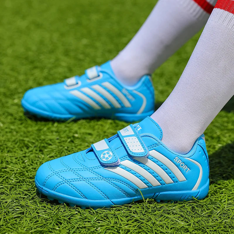 Green Children Turf Soccer Shoes Cheap Football Cleats Training Football Boots Kids Futsal Shoes Sneaker for Boy botas de fútbol