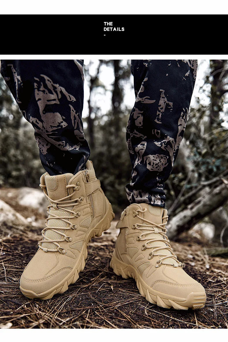 Combat Training Boots Male Outdoors Camping Anti-wear Rapid Response Hiking Shoes Fishing Hunting Sneakers