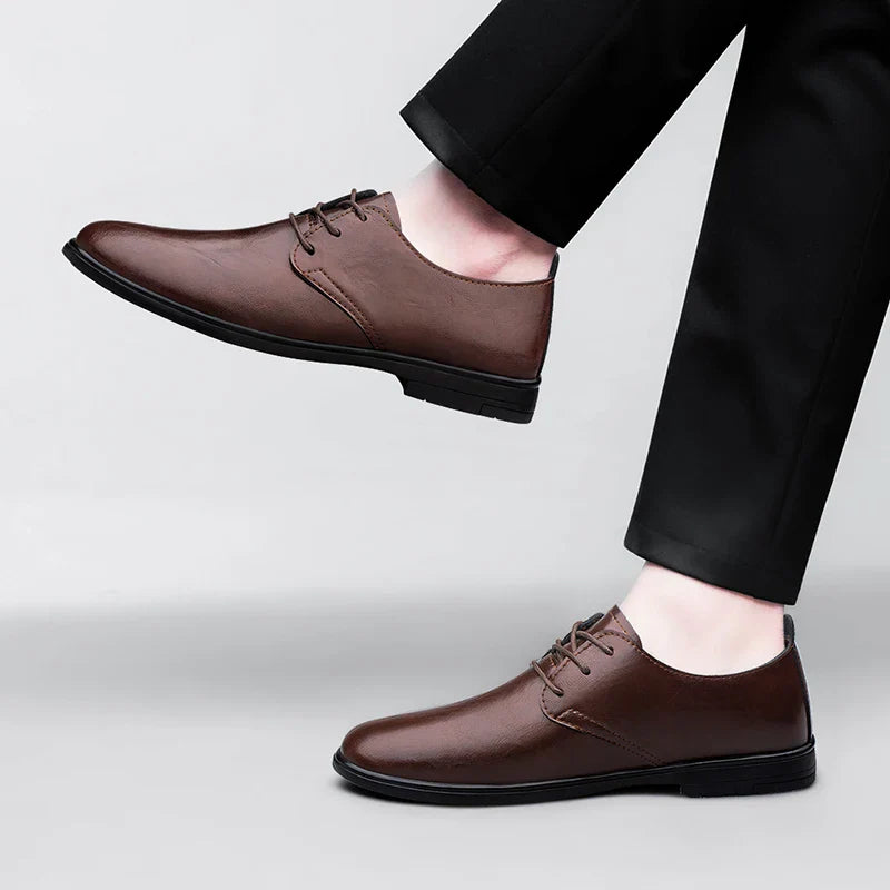 High Quality Handmade Casual Leather Business Shoes Mens Formal Oxford Office Shoes Fashion Lace-up Casual Flat Designer Shoes