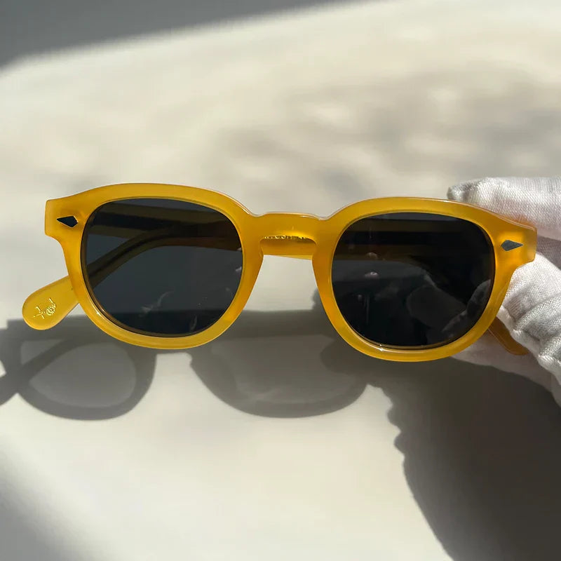 High Quality Sunglasses Man Johnny Depp Lemtosh Polarized Sun Glasses Woman Luxury Brand Vintage Acetate Frame With Original Box