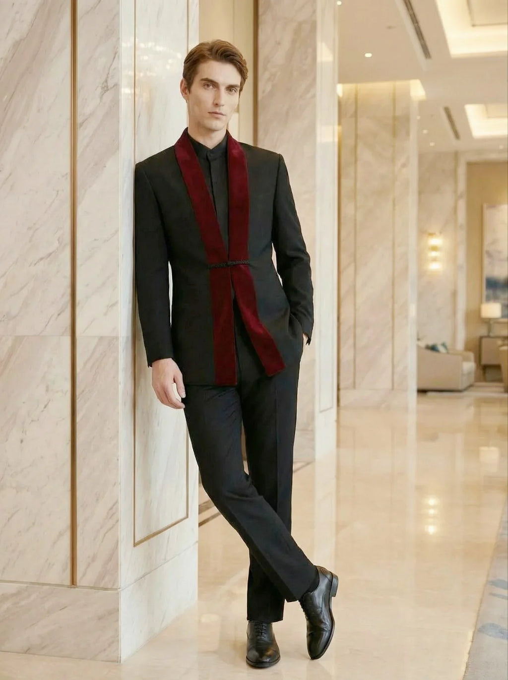 Men Formal Slim Fit Tuxedo Prom Suit Male Groom Wedding Blazers High Quality Groomsman Luxury Dress Business Banquet Party Suit