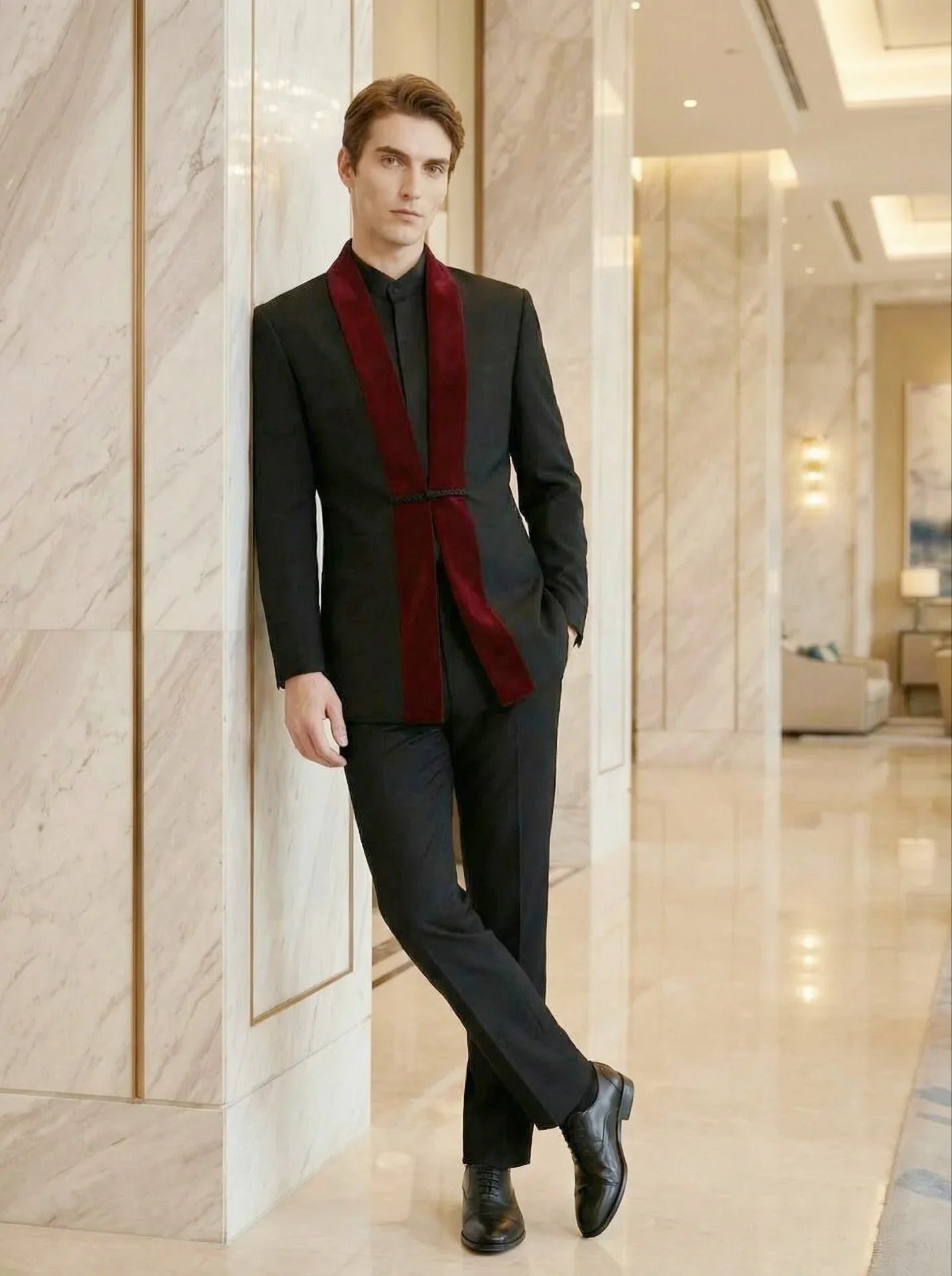 Men Formal Slim Fit Tuxedo Prom Suit Male Groom Wedding Blazers High Quality Groomsman Luxury Dress Business Banquet Party Suit