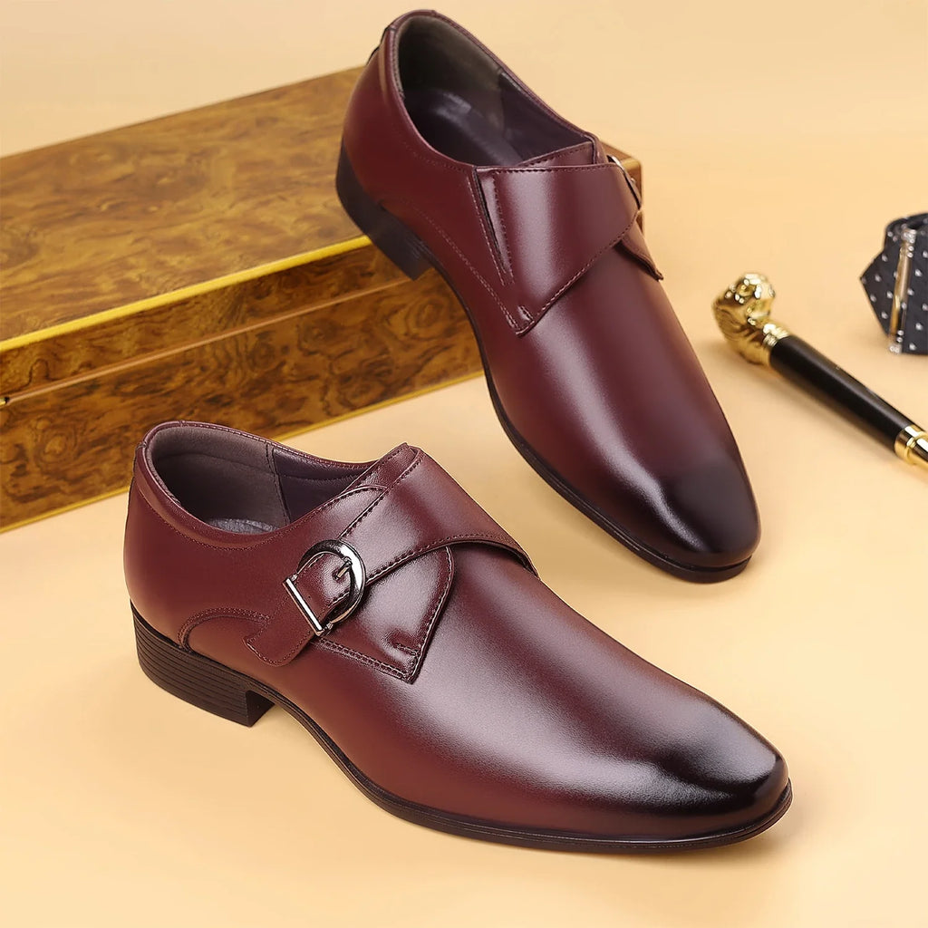Men's Dress Casual Shoes – Leather Lace-Up Business Casual Footwear