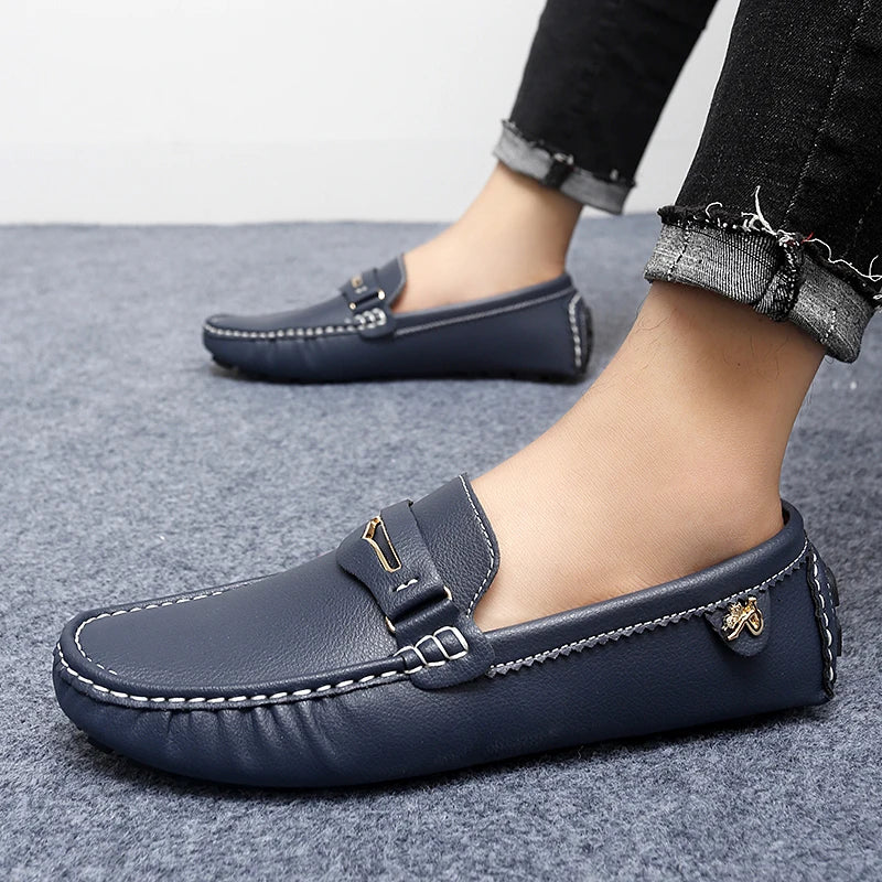 Formal Italian Shoes Men Handmade Leather Loafer Driving Flats Slip-on Casual Shoes Luxury Comfy Moccasins Dress Shoes for Men