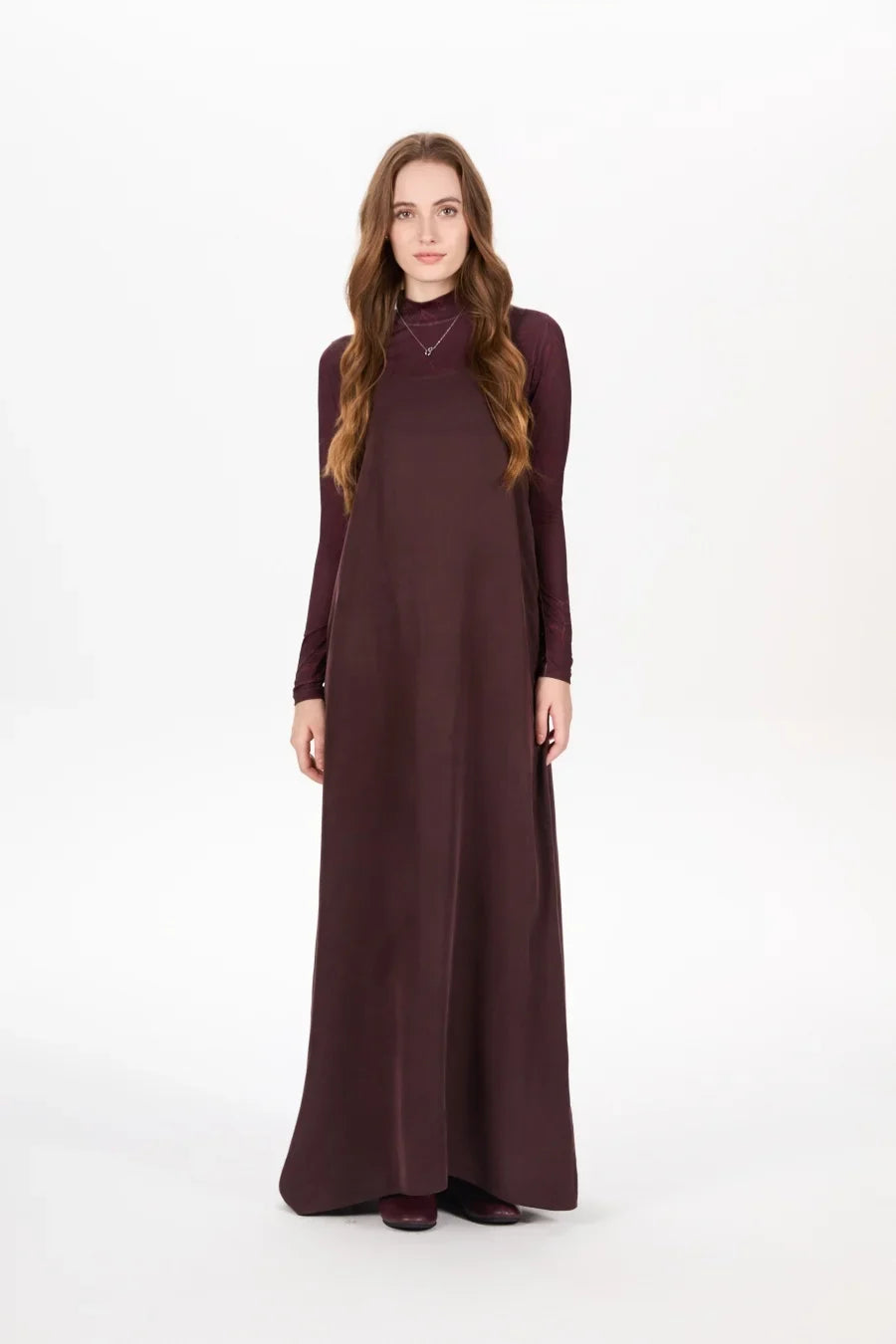 AW25 super soft high quality expensive cupro collection shirt + slip dress + skirt + print mockneck woman matching set