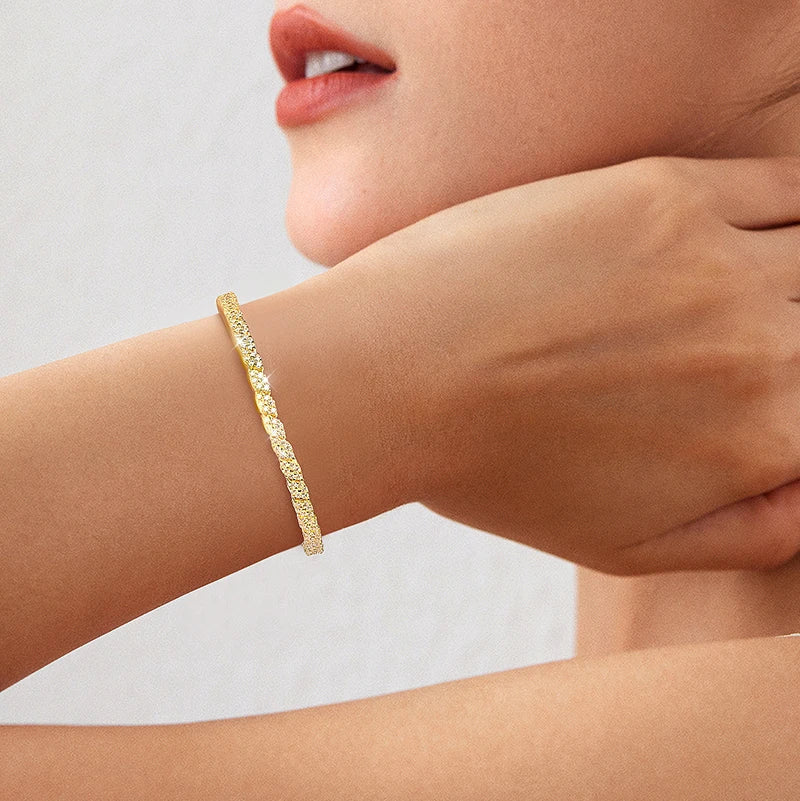 Rhombus Shape Full 1.2mm D Color Moissanite Tennis Bracelet For Women 925 Silver Plated 18k Diamond Link Chain Bracelets