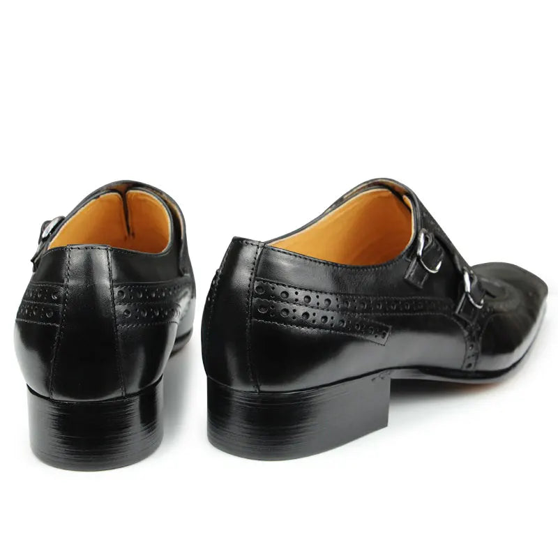 Luxury Leather Shoes  New Top Layer Cowhide Pointed Toe British Business Formal Men's Leather Shoes Wedding Shoes Office Shoes