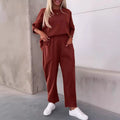 Women's pure color long-sleeved pants