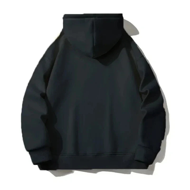 Autumn Winter Plus Size Jacket Men's Pocket Coats Loose Fashion Full Zip Hoodies Coat 5XL 6XL 7XL Fat Male Clothing 110-185KG