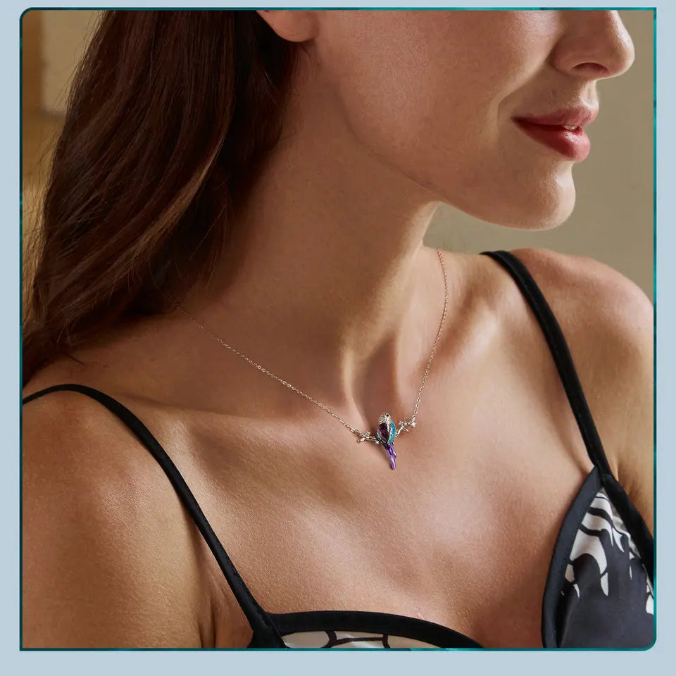925 Sterling Silver Cute Bird Pendant Necklace for Women Teen Girls Animal Jewelry Gifts for her