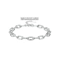 Genuine 925 Sterling Silver Adjustable Link Bracelet Paperclip Shape Wrist Chain for Women Pendant Beads DIY Making 0.5cm