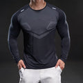 Loose-fit men's plain quick-dry breathable ice silk long-sleeve T-shirt for summer fitness and sports