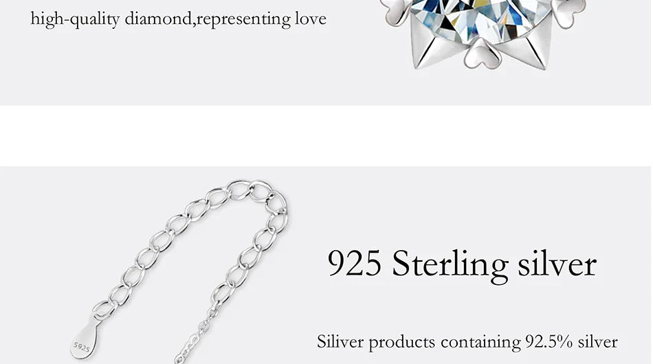1-3CT Moissanite Women's Necklace S925 Pure Silver Snowflake Simulation Diamond Pendant Wedding High-end Jewelry