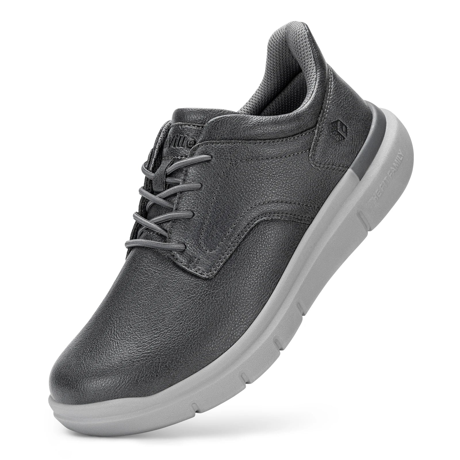 Men'S Shoes Wide Width Leather Slip-On Casual Shoes Lightweight For Swollen Feet With Arch Support Pain Relief