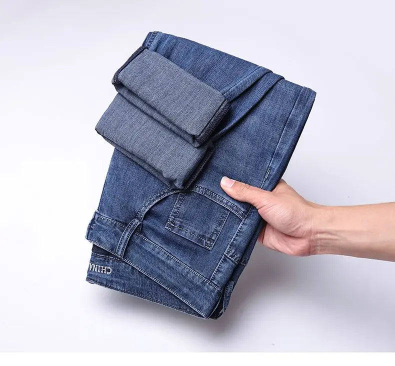 Men's New Fashion Business Jeans for Autumn and Winter  Classic Style Casual Stretch Slim Jeans  Men's Brand Jeans Jeans Pants