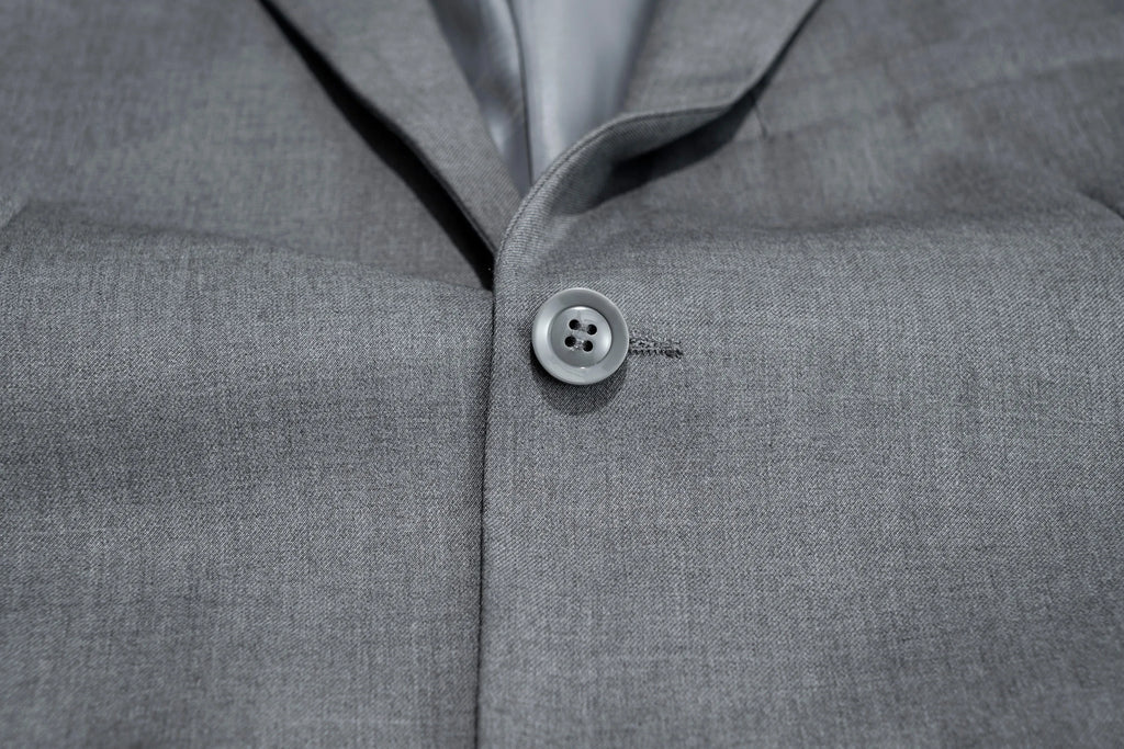 3pcs Men's Classic Solid Color Suit Set Long Sleeve Blazer with Button Details Non-Stretch Fabric Regular Fit for All Seasons