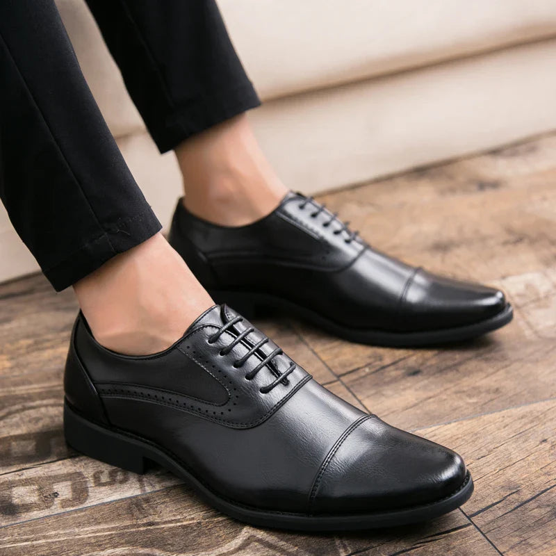 Men’s Derby Dress Shoes – Casual Leather Lace-Up Footwear for Office & Everyday Wear